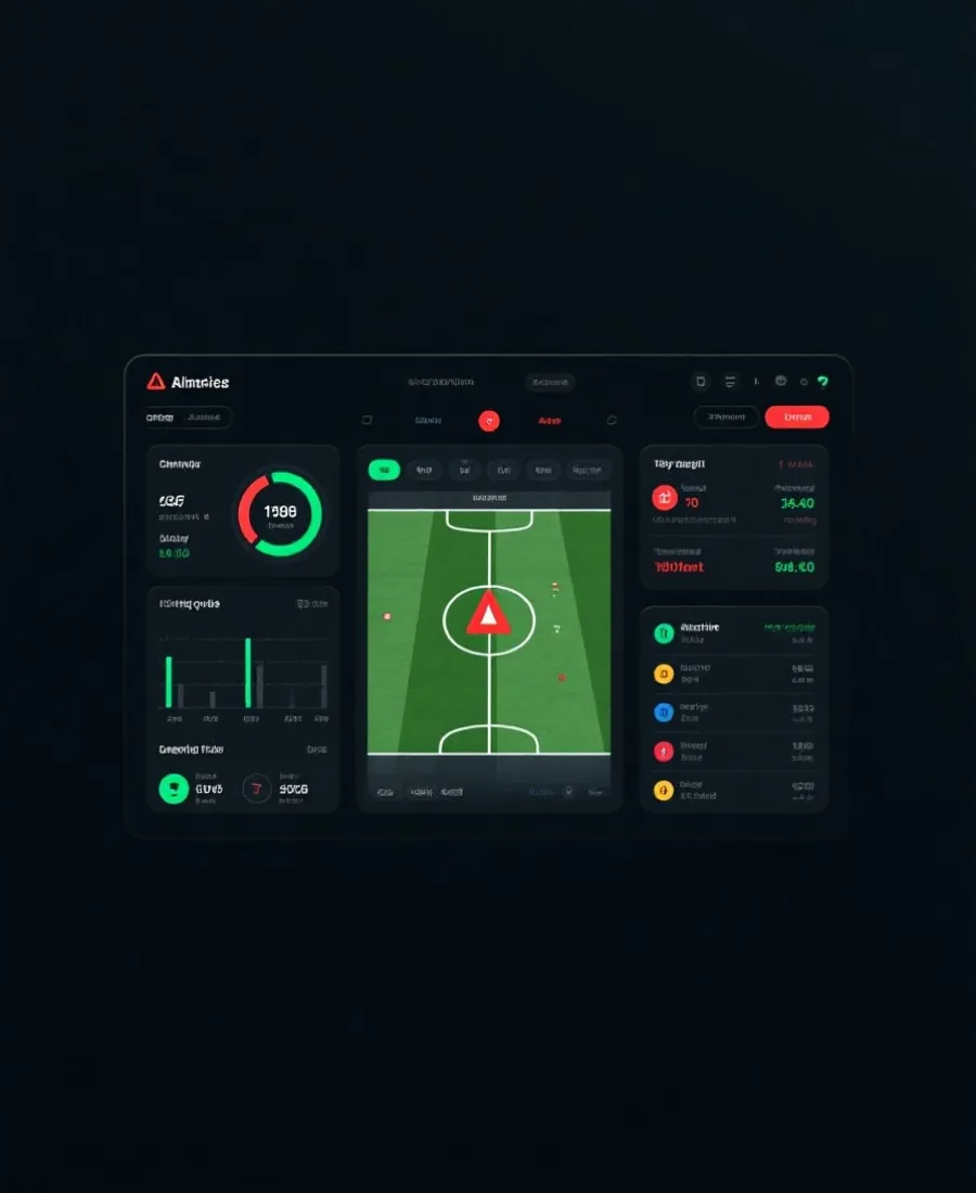 會員儀表板與賽事提醒介面示意圖
