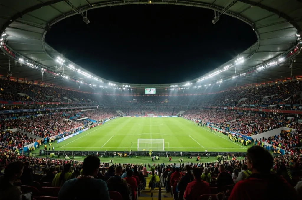 世界杯球场看台与观众席的热烈氛围